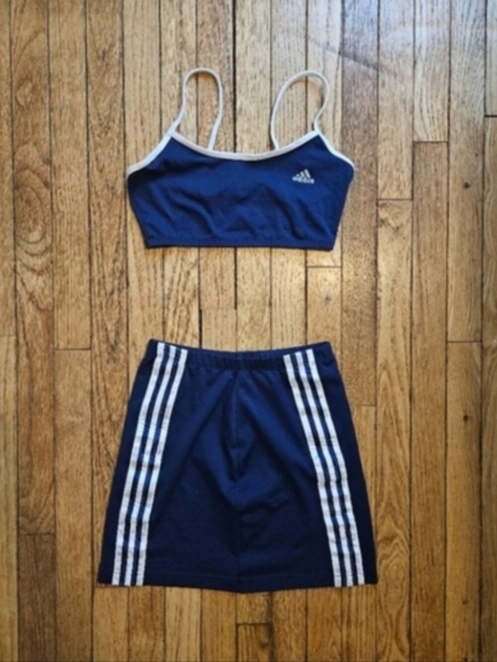 Adidas Dark Blue Set with White Stripes One Of A Kind